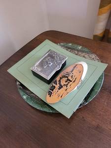 Moose Round Plate with Woodland Scene - Oval Inset, Deer Relief Plaque & Rabbit Print (Lot of 4)