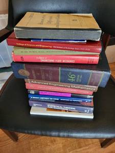 Engineering Textbook Collection - Fluid Mechanics, Advanced Math, Brief History of Time