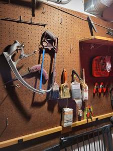 Assorted Paint Brushes and Hand Tools
