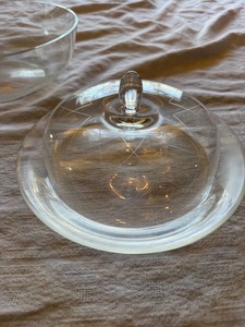 Vintage Etched Glass Serveware Drinkware Lot Bowls Domes Tumblers