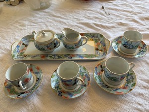 Haviland Limoges Romantique Demitasse Set Tray Cups Saucers 10 Pc