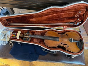 Vintage 44 Violin Outfit w Bow Hard Case Rosin Shoulder Rest