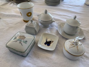 Mixed Limoges France Porcelain Trinket Box Dish Cup Lot 7 Pc