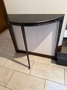 Black Demi Lune Console Table Half Moon Sofa Entry Table 31in Wide