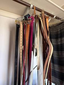 Mixed Vintage Womens Belt Lot Leather Braided Stretch Assorted Used