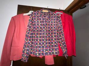 Vintage Womens Blazer & Blouse Lot 3 Pc Renel Italy Size 6