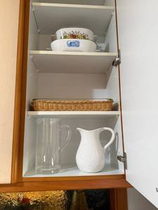 Vintage Kitchen Serveware Lot Enamel Casseroles Pitchers Baking Dish