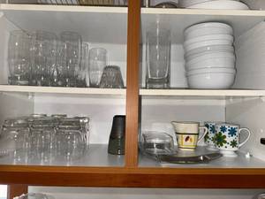 Mixed Glassware & Kitchenware Lot Bowls Mugs Tumblers Used