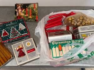 Vintage Christmas Tree Candle Lot Bolsius Hammonia Motard Germany