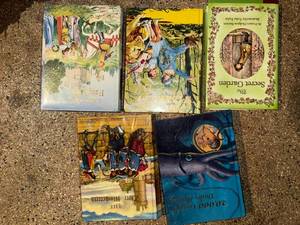 Lot of 5 Illustrated Classic Childrens Hardcover Books Good