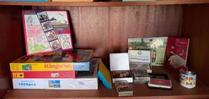 Mixed Vintage Games Cards Puzzle Lot Ravensburger German Tin Bank