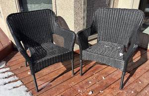 lot 32R image: O - Pair of StyleWell Woven Patio Chairs