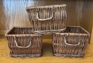 lot 48R image: LR - Wicker Baskets - Set of 3