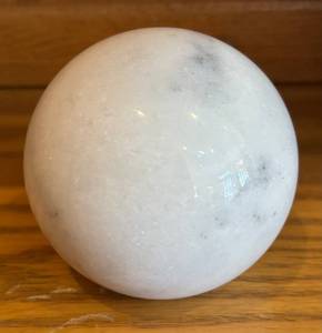 lot 58R image: LR - White Marble Paperweight