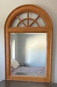 lot 62R image: UBR - Arch-Top Wood-Framed Mirror