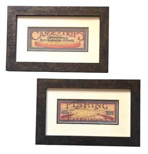 lot 89R image: UBR - Rustic Fishing and Canoe Trips Wall Art