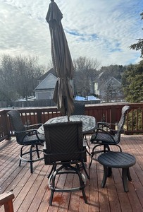 lot 169R image: Awesome Patio Table with Four Chairs