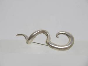 Large Sterling Silver Snake/Serpentine Brooch&nbsp;