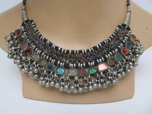 Large Vintage Turkman Tribal Necklace&nbsp