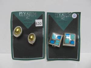 2 Sets of Unworn Elysium Sterling Silver Earrings
