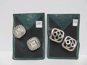 2 Sets of Unworn Elysium Sterling Silver Earrings&nbsp