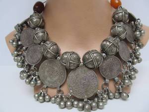 Wonderful Large Antique Bedouin Full of Large Genuine Silver Old Coins