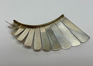 Large Sterling Silver Taxco Wing Brooch