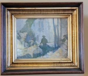 lot 53 image: Framed Impressionist Silhouette Artwork