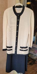 lot 138 image: St. John Collection Knit Jacket and sheath dress. size 8