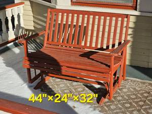 lot 105 image: Folksy Slotted Porch Glider