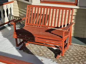 lot 105 image: Folksy Slotted Porch Glider