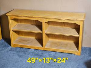 lot 108 image: Blonde Oak Low Bookcase