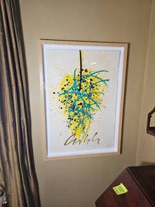 lot 7 image: Dale Chihuly The Forsythias Spark Numbered Lithograph with Handwork 8 of 175