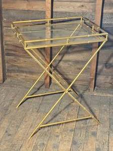lot 59 image: Hollywood Regency Faux Bamboo Bar Table