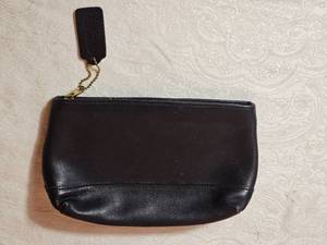 lot 15F image: Black Coach Cosmetic Pouch