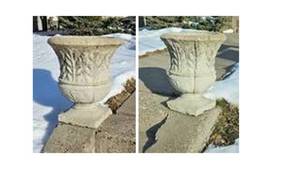 lot 103 image: Concrete Footed Planter, pair  19