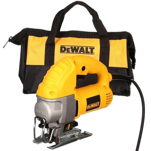 lot 118 image: DEWALT 5.5 Amp Corded Variable Speed Jig Saw Kit with Bag
