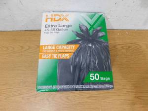 lot 46 image: HDX 45-55 Gallon Garbage Bags - 50 bags