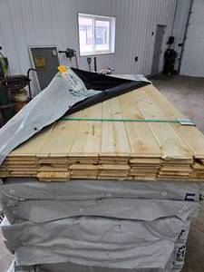 1 x 6 x 12' Ponderosa Pine #3 or better Tongue & Groove  WP4 V Groove - 1,536 Linear Feet**End Matched**