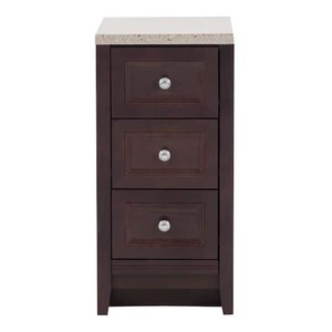 Glacier Bay Delridge 14 in. W x 17 in. D x 30 in. H Chocolate Linen Cabinet