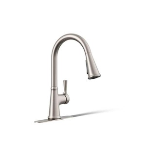 KOHLER Tyne Single-Handle Pull-Down Sprayer Kitchen Faucet in Vibrant Stainless