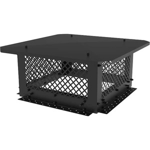 Mximu 17 in. x 17 in. Black Galvanized Steel Fireplace Chimney Caps for Outside
