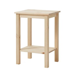 StyleWell Unfinished Basic Natural Pine Wood End Table (15 in.)