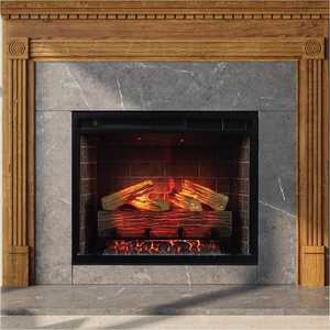 Modern Ember Uptown 28 in. Smart Electric Fireplace Insert Heater with Multi-Color Flames, Wi-Fi and Remote Controlled, 5118 BTU