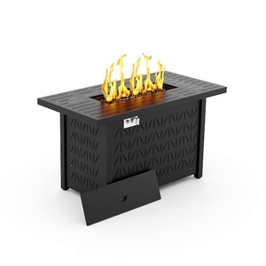 eVita 43 in. 50000BTU Propane Fire Pit Table Modern Outdoor Gas Fire Table with Fire Rocks