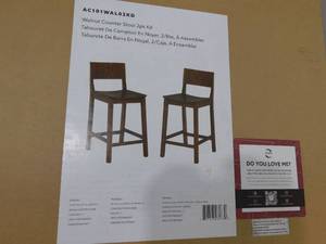 LINON Home Decor Counter Stool 2 Pk in Walnut