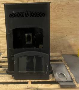 lot 13 image: PelPro PP70 Pellet Stove for Home Heating - 70 lb Hopper, 42,500 BTU Heats up to 2,000 Sq. Ft., Easy-Dial Temp Control, Built-in Thermostat with Auto-Ignition, Variable Speed Blower Msrp $1,399.99