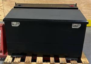 lot 15 image: Better Built Steel Diesel Fuel Transfer Tank Toolbox Combo, 75-Gallon, Rectangular, Black, Model# 29211676 #56073 Msrp $1,399.99