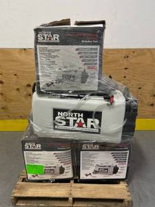 lot 27 image: North Star Pallet of 5- 99906 Spot and Broadcast Sprayers MSRP $1499.95