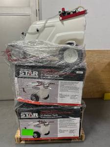 North Star Pallet of 6- Towable Boom 31 Gallon Broadcast and Spot Sprayers MSRP $3,000